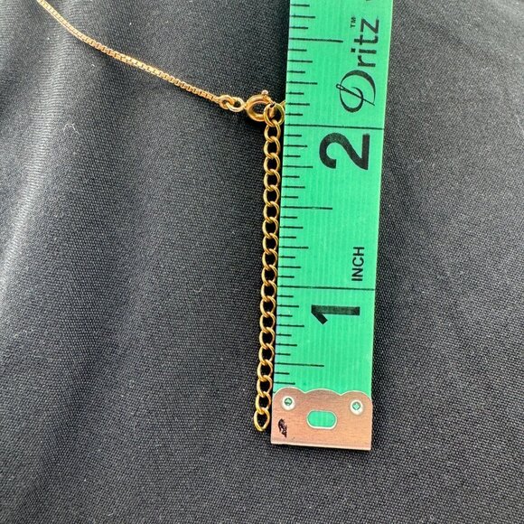 Vtg Abalone Shell Mosaic Square Pendant Sterling Silver Gold Tone Necklace Sea - Picture 15 of 16